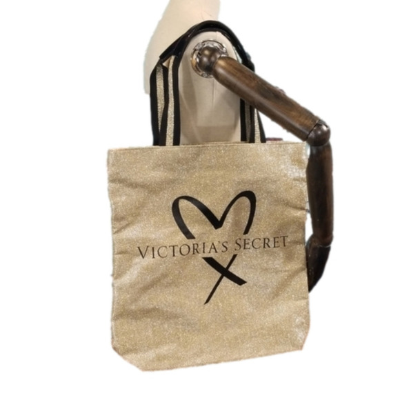 Victoria's Secret Handbags - 𝅺VICTORIA'S SECRET Gold Tote Bag
